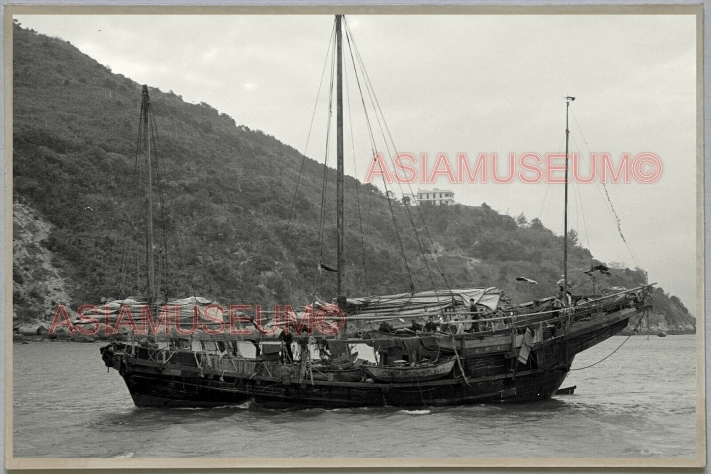 1940s Sail Boat Junk Victoria HONG KONG VINTAGE PHOTO POSTCARD RPPC 779 香港舊照片明信片