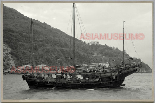 1940s Sail Boat Junk Victoria HONG KONG VINTAGE PHOTO POSTCARD RPPC 779 香港舊照片明信片