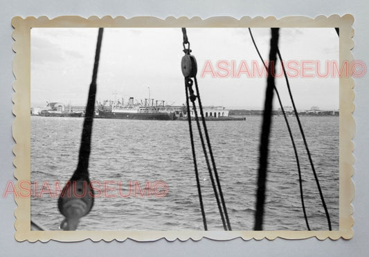 SHIP FERRY HARBOR DOCKYARD PIER WATERFRONT VINTAGE HONG KONG Photo 28765 香港旧照片