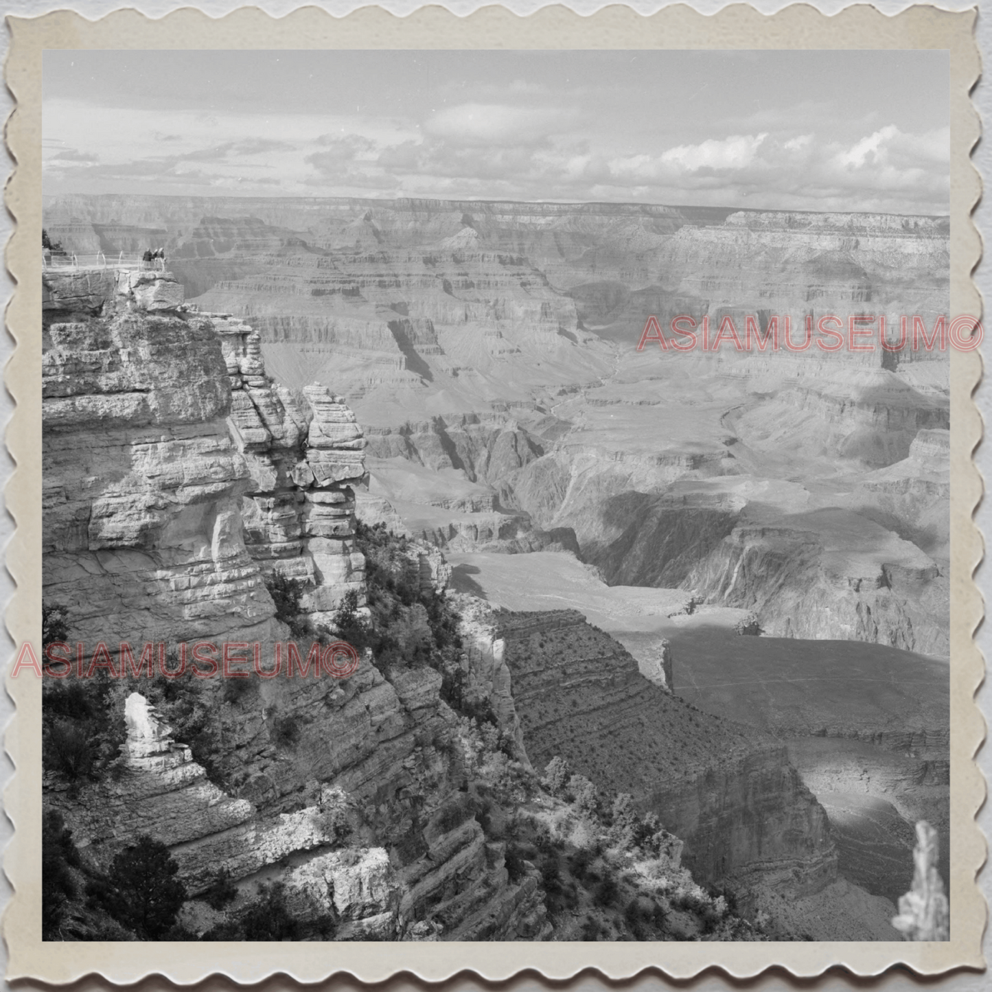 50s GRAND CANYON NATIONAL PARK COLORADO RIVER ARIZONA VIEW OLD BW USA Photo 7830