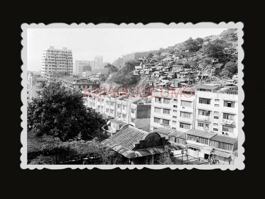 1950s KOWLOON VILLAGE HILL BUILDING CITY STREET Vintage Hong Kong Photo #1321