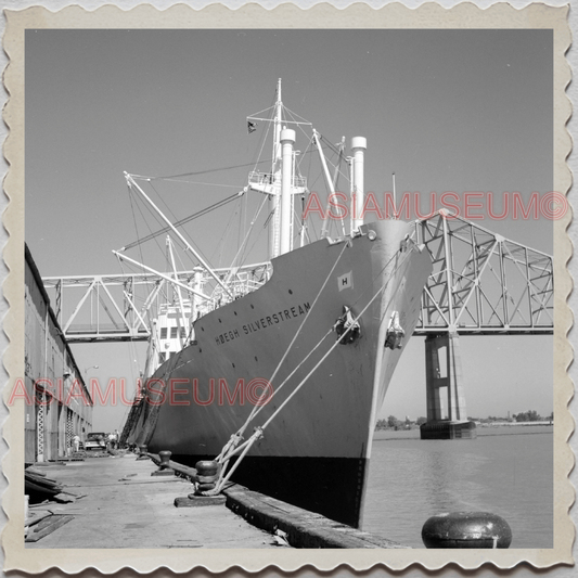 50s NEW ORLEANS LOUISIANA CITY MISSISSIPPI SHIP PORT DOCK OLD USA Photo 11534