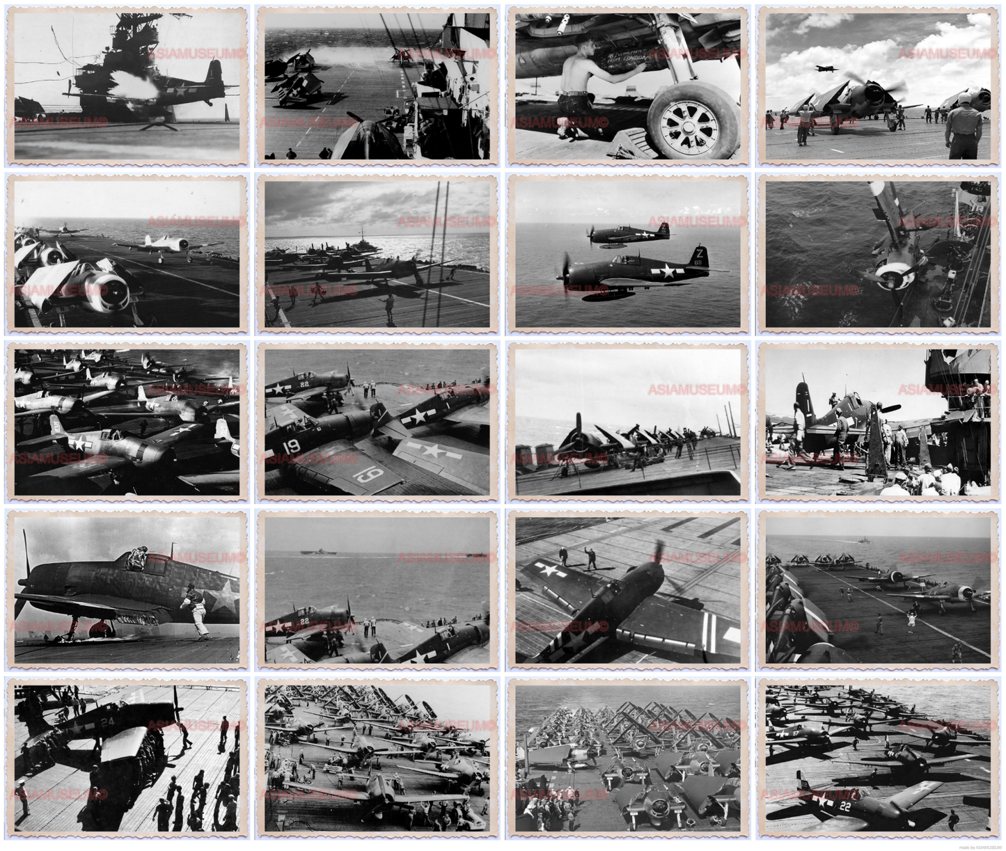 LOT 255pcs WW2 AMERICA Grumman Hellcat Aircraft Carrier NAVY Warship Old Photo