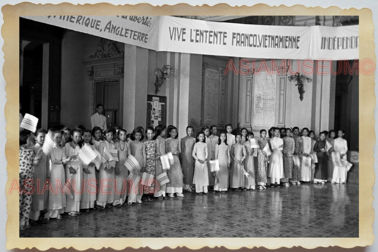 50s Vietnam Indochina Saigon Ho Chi Minh Women Consulate Lady Vintage Photo #551