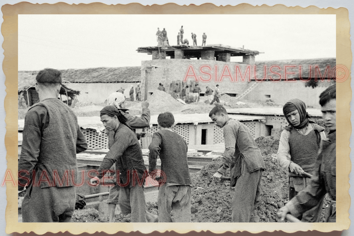 40s WW2 Vietnam FRENCH ARMY HARBOR TUNNEL BUNKER WAR CAMP ii Vintage Photo 26332