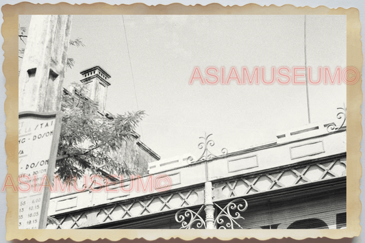 40s WW2 Vietnam STREET SCENE TOWER FORTRESS BRIDGE CASTLE Vintage Photo 04273