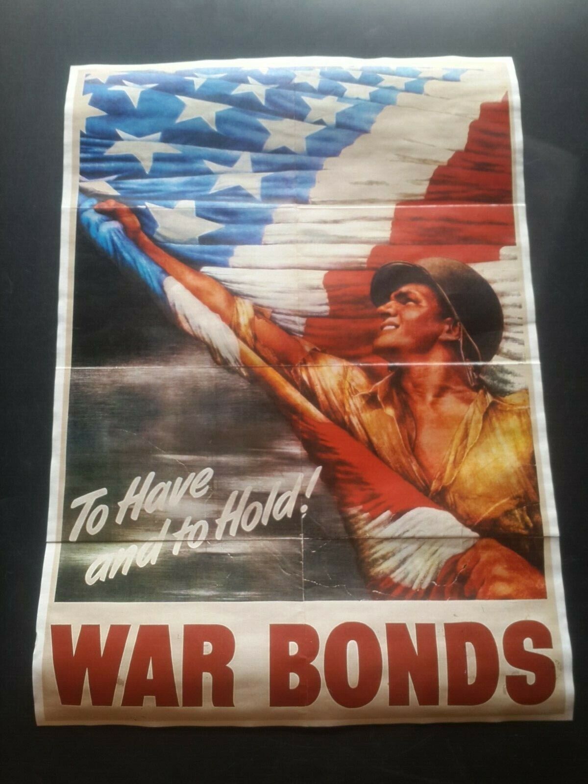 1940 WW2 USA AMERICA NAVY MARINE ARMY SOLDIER BUY WAR BONDS PROPAGANDA POSTER