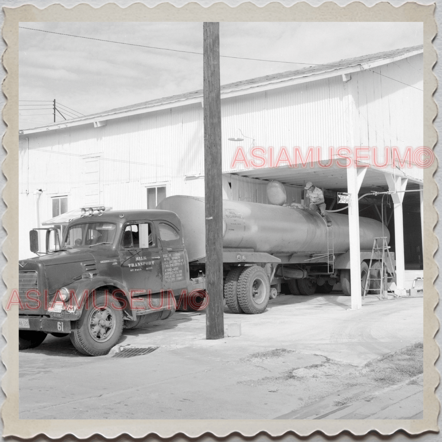 50s FROSTPROOF FLORIDA STREET SCENE TRUCK STORE VINTAGE USA AMERICA Photo 10082