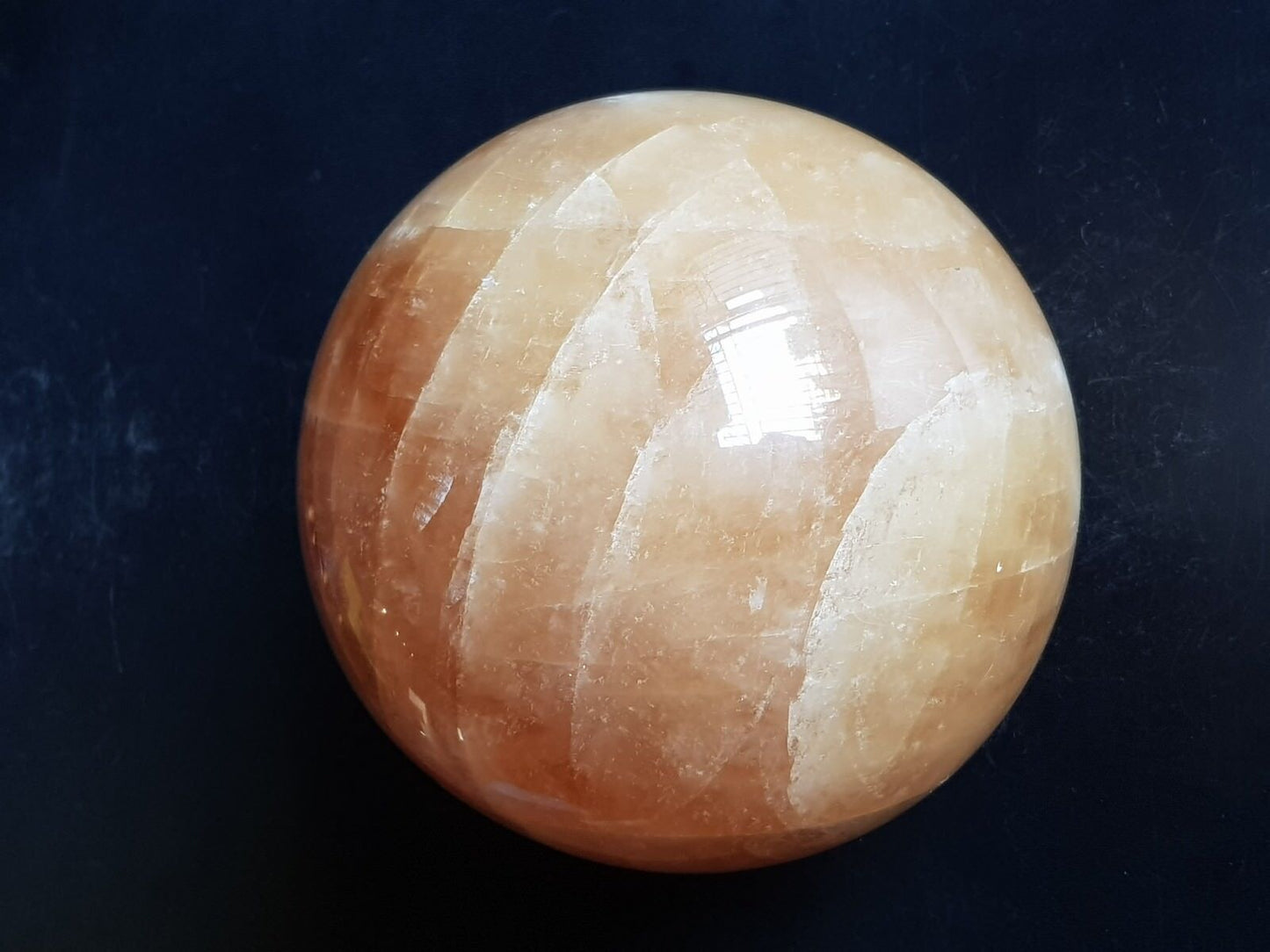 46.3LB NATURAL CITRINE Yellow Calcite Quartz Crystal Sphere BALL HEALING point