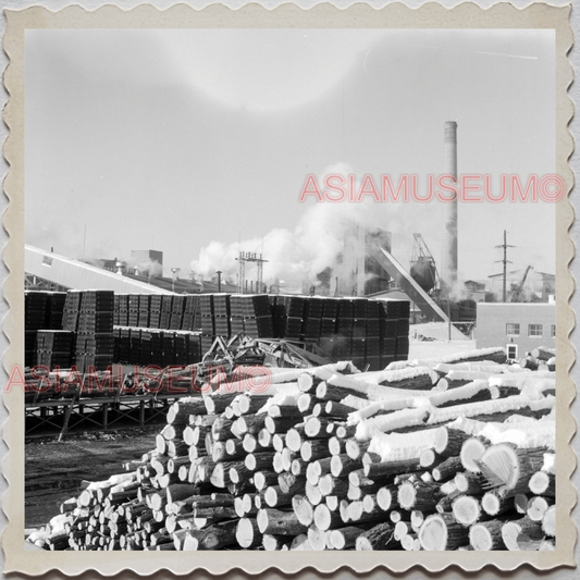 50s SUNBURY NORTHUMBERLAND PENNSYLVANIA LUMBER MILL SNOW VINTAGE USA Photo 12388