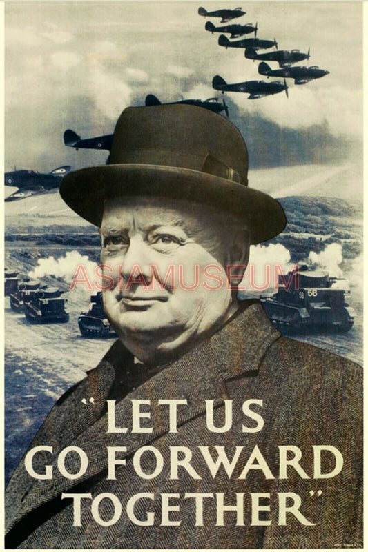 1942 WW2 BRITAIN BRITISH WINSTON CHURCHILL EUROPE VICTORY PROPAGANDA Postcard