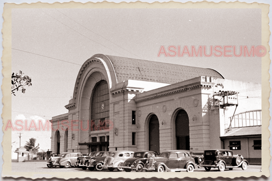 50s PHILIPPINES MANILA STREET SCENE SHOP BUILDING CAR MARKET Vintage Photo 26278