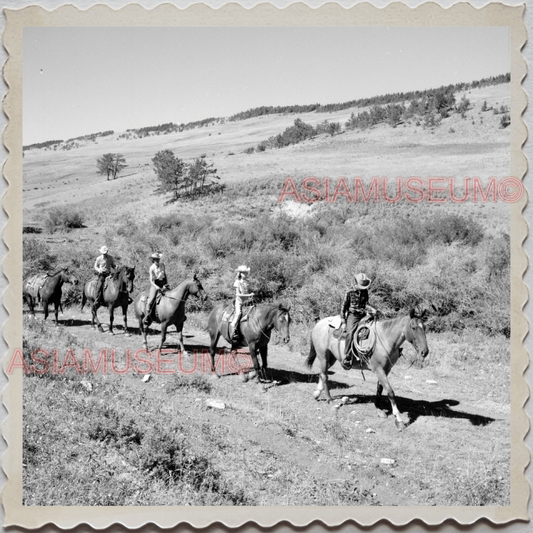 50s AUGUSTA KRONE RANCH COWBOY HILL HORSE US VINTAGE OLD USA AMERICA Photo S9605