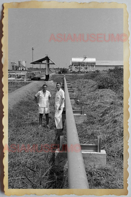 40s Vietnam War SAIGON SILO PETROL REFINERY FRENCH FRANCE B&W Vintage Photo 1213