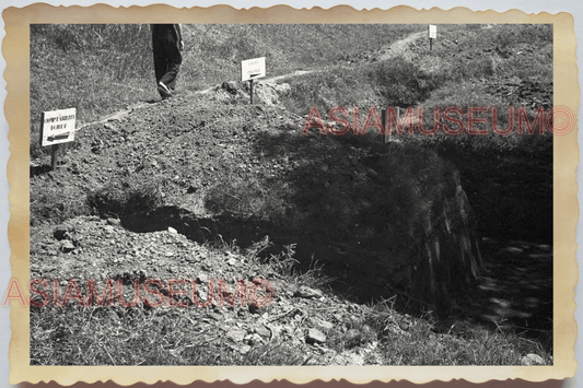 40s WW2 Vietnam HANOI ANTI JAPANESE AIR RAID SHELTER WAR OLD Vintage Photo 04327