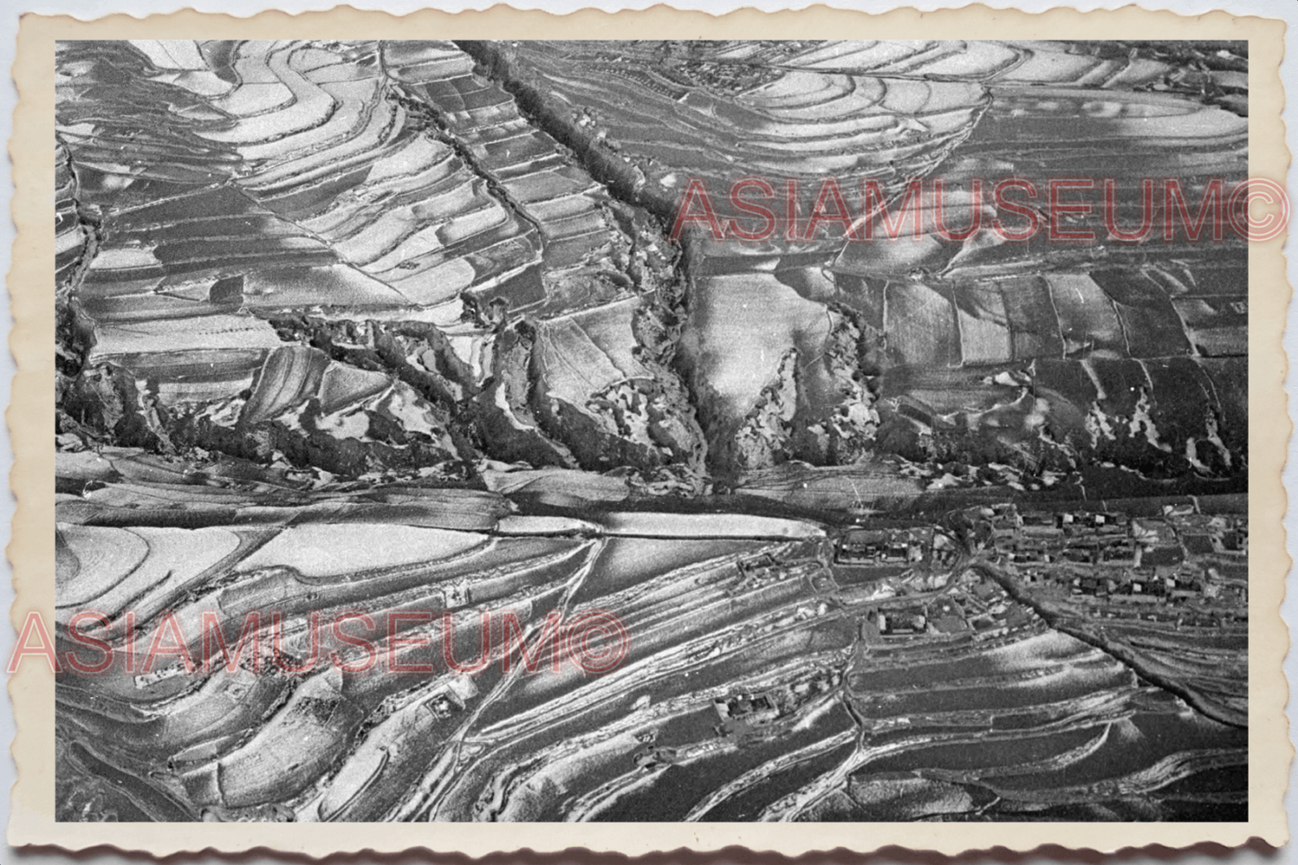 50s PHILIPPINES LUZON IFUGAO BANAUE RICE TERRACE MOUNTAIN  Vintage Photo 24355