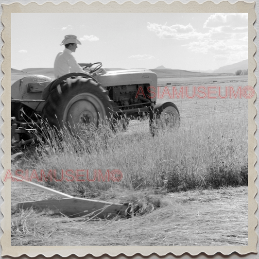 50s AUGUSTA RANCH COWBOY FARMER TRACTOR MAN  VINTAGE OLD USA AMERICA Photo 11326