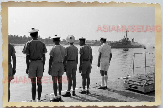 50s Vietnam War Saigon AIRFIELD FRENCH USA GENERAL MARCHING Vintage Photo #1212