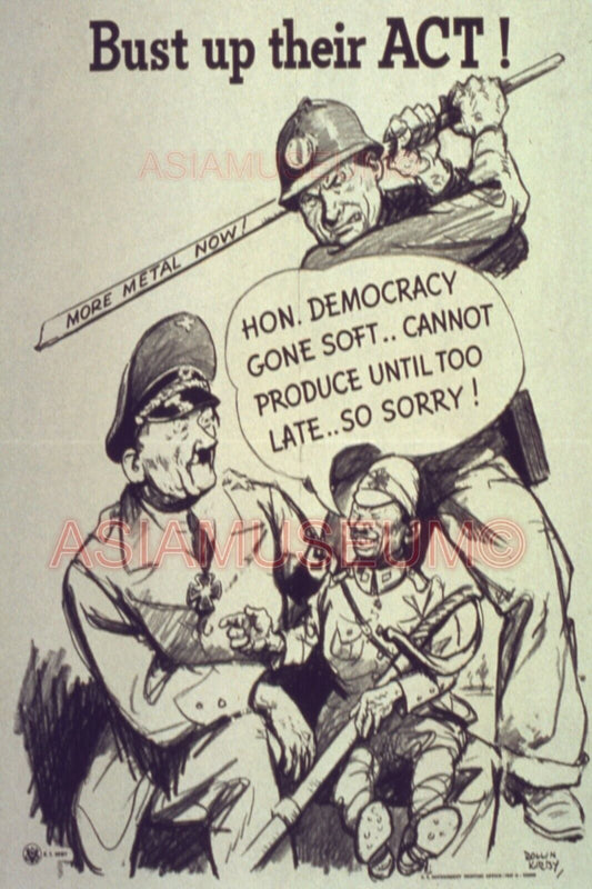 1945 WWii USA COMIC CARTOON CARICATURE FUNNY DRAWING ARMY  PROPAGANDA Postcard