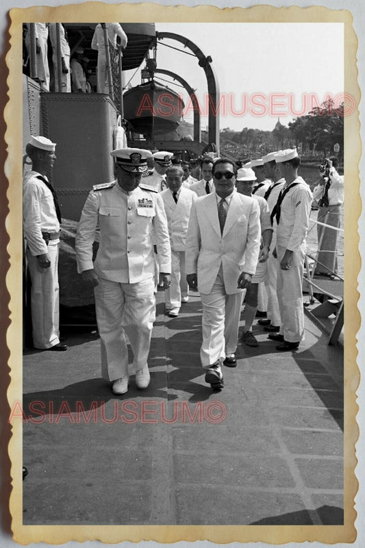 40s Vietnam War SAIGON FRANCE NAVY SAILOR BATTLESHIP CAPTAIN Vintage Photo 1454