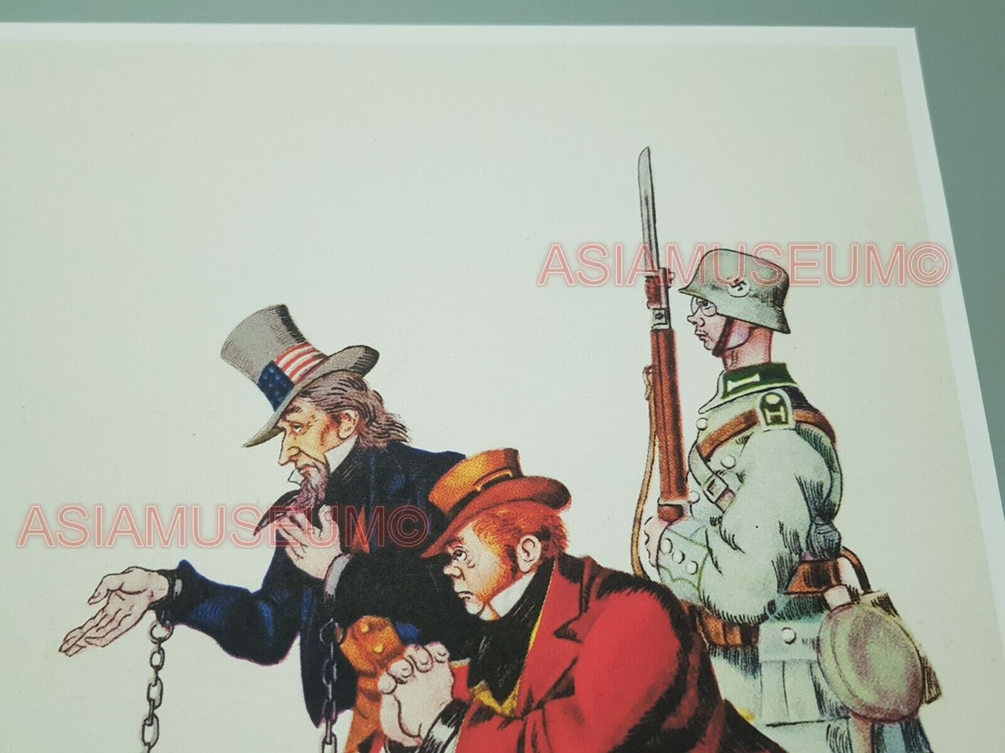 1944 WWii CARTOON COMIC FUNNY CARICATURE USA JAPAN SATIRICAL PROPAGANDA POSTER