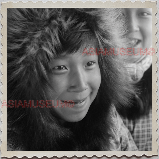 50s UTQIAGVIK NORTH SLOPE BARROW ARCTIC ALASKA INUPIAT GIRL OLD USA Photo 11925