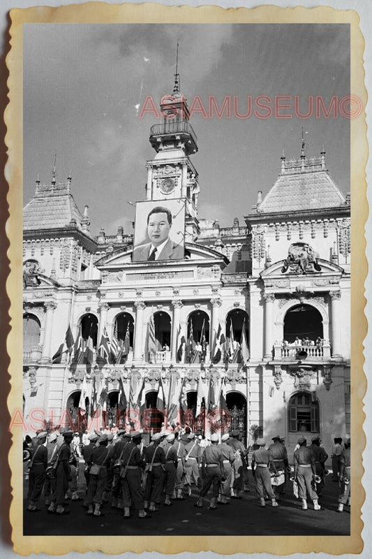 50s Vietnam SAIGON BAO DAI HO CHI MINH ARMY STREET CITY HALL Vintage Photo 390