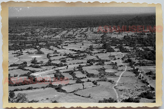 50s Vietnam SAIGON HO CHI MINH VILLAGE AERIAL VIEW RIVER ARMY Vintage Photo 1727