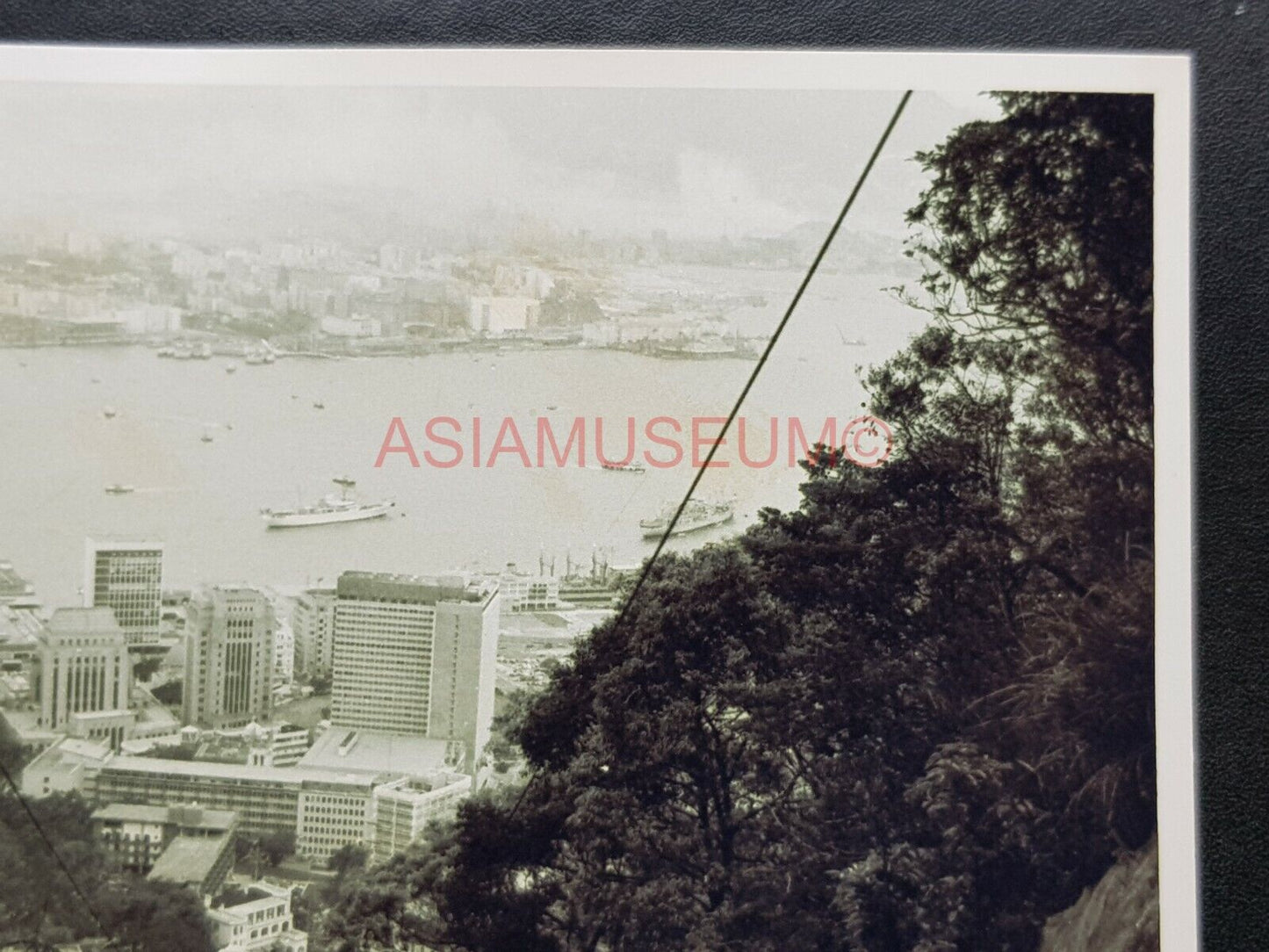 Hong Kong Victoria Peak Tram Ferry Terminal Harbor Kowloon Photo Postcard RPPC