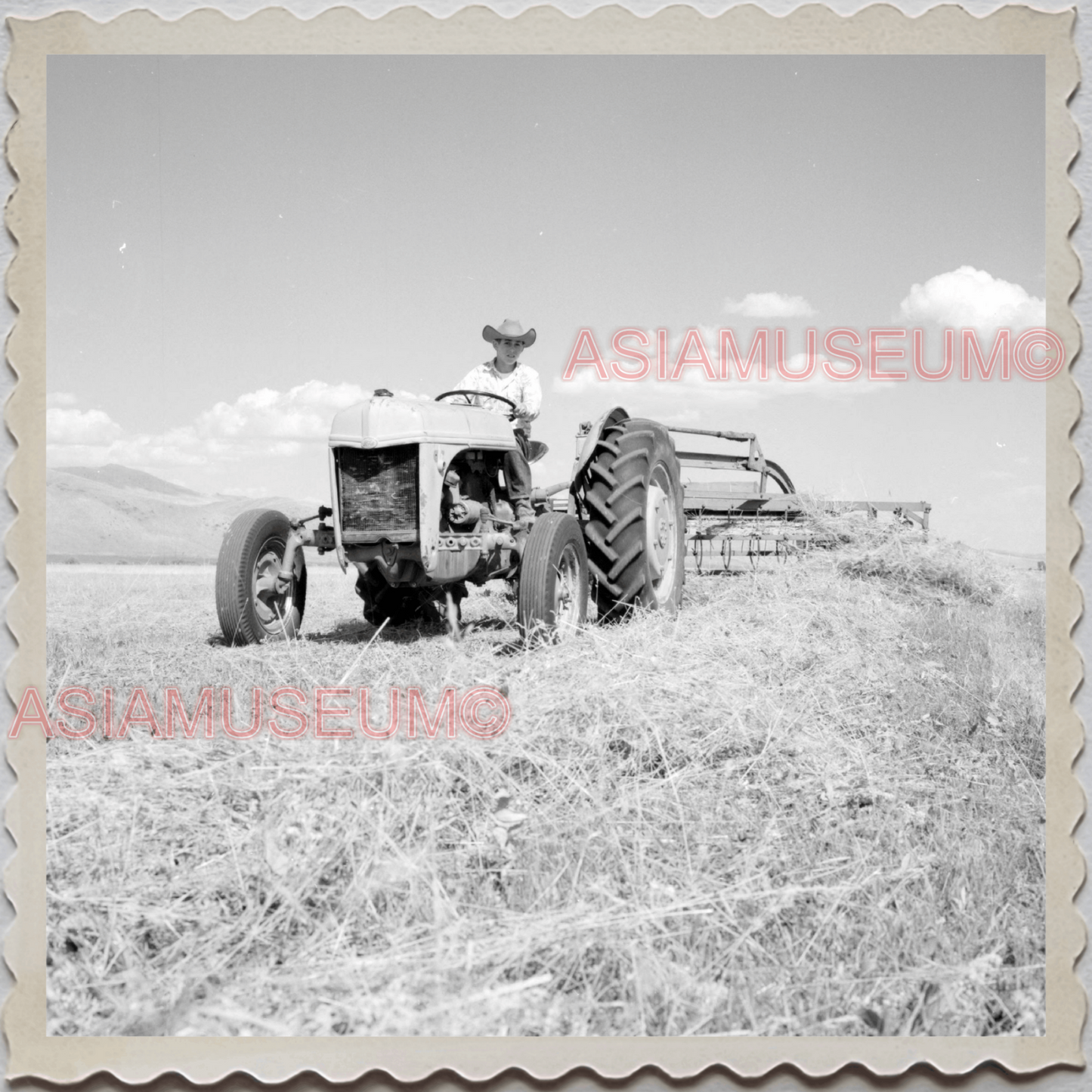 50s AUGUSTA KRONE RANCH COWBOY TRACTOR FARM VINTAGE OLD USA AMERICA Photo 12070