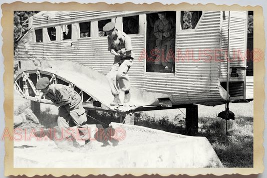 40s WW2 Vietnam FRENCH MILITARY ARMY PARACHUTE TRAINING OLD VINTAGE Photo 26551