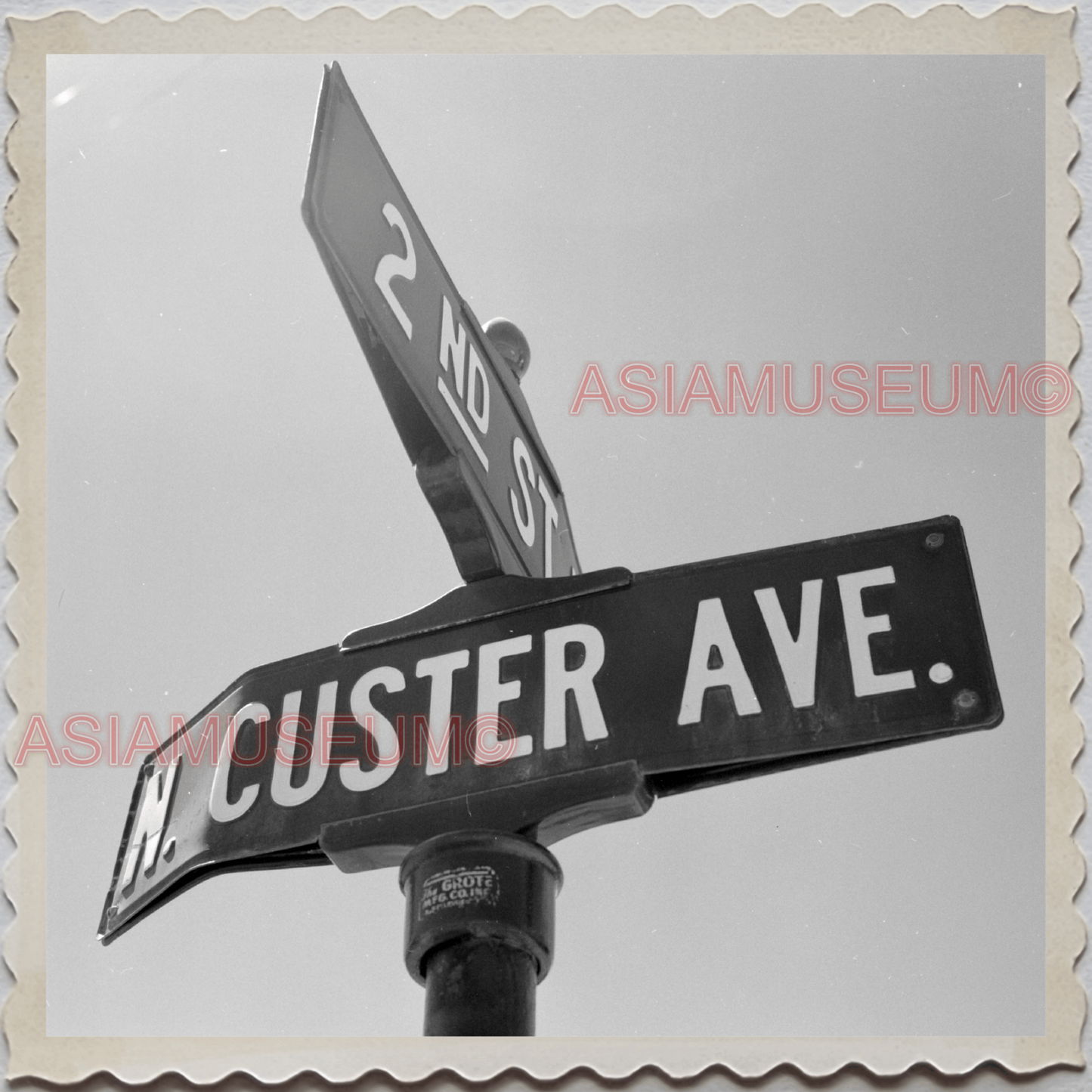 50s HARDIN TOWN BIG HORN COUNTY MONTANA STREET SIGN CUSTER  OLD USA Photo 9073