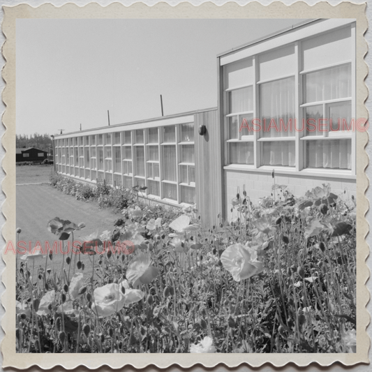 40s USA ALASKA SCHOOL ANCHORAGE HARBOR BUILDING UNITED STATES Old Photo S7732