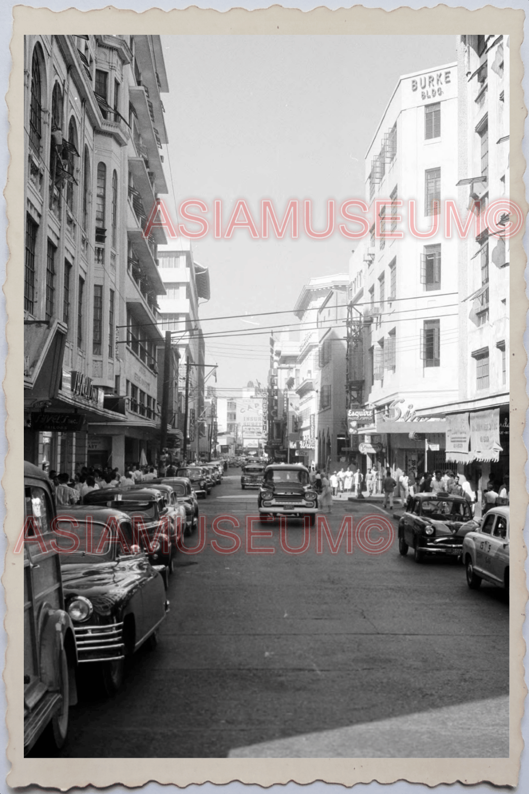 60s PHILIPPINES MANILA STREET SCENE CAR BUILDING SHOP MAN Vintage Photo 26256