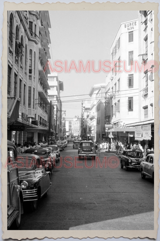 60s PHILIPPINES MANILA STREET SCENE CAR BUILDING SHOP MAN Vintage Photo 26256