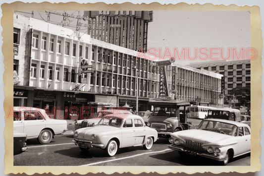 50s THAILAND BANGKOK STREET SCENE CAR TRUCK LORRY SHOP ROAD VINTAGE Photo 36797