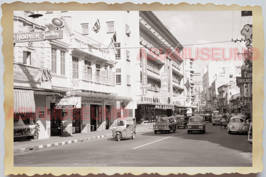 50s THAILAND BANGKOK STREET SCENE TUK TUK CAR TRAFFIC SHOP  Vintage Photo 37197